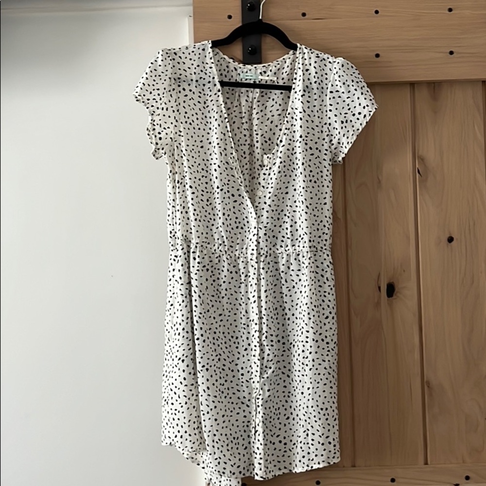Black and white print dress